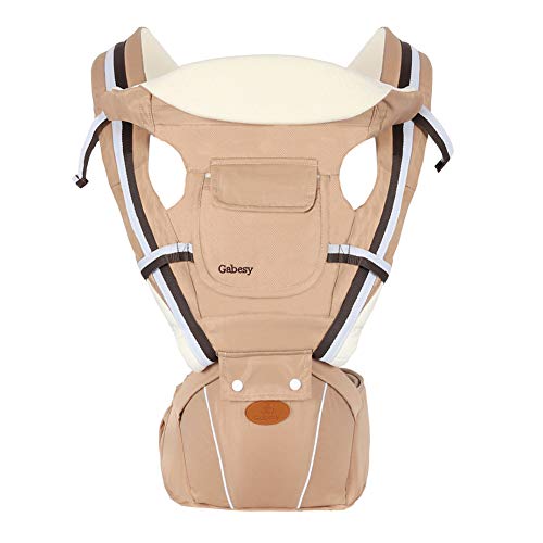 Babytrage Bauchtrage für Neugeborene 6 in 1 Ergonomische Baby Trage für 0-3 Jahren alle Jahreszeiten Leicht und Atmungsaktiv Khaki Einheitsgröße