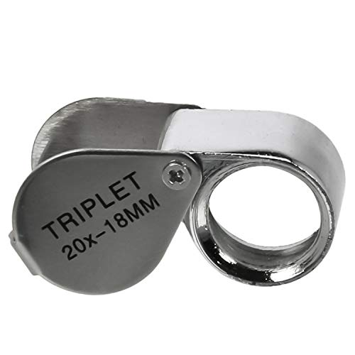SAFE 9538 Metall Einschlaglupe Lupe 18 mm - 20x fache Vergößerung