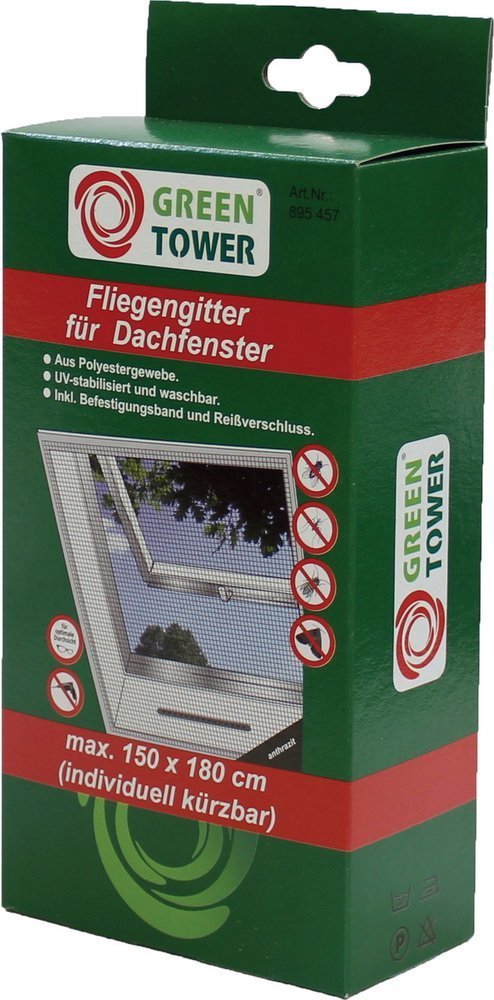 Green Tower Insektenschutz Fliegengitter für Dachfenster 150 x 180 cm (3)