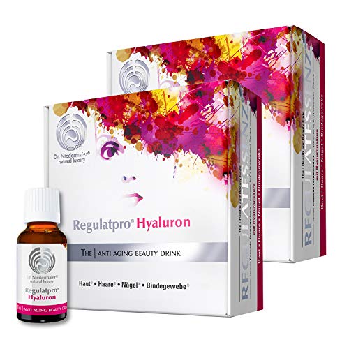 Dr. Niedermaier Regulatpro Hyaluron I Beauty Drink mit Hyaluronsäure, Vitamin C, Vitamin D, Biotin, Zink und Kupfer I Anti-Aging I Hyaluron zum Trinken I 40x 20ml (2er Pack)