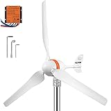 VEVOR Windkraftanlage 400W Windgenerator 12V Windturbine 3-Nylonfaser-Klingen Windkraft Generator MPPT-Controller Stromwindrad 900 U/min Wind Stromerzeuger -40-80℃ ideal für Heimen Wohnmobilen