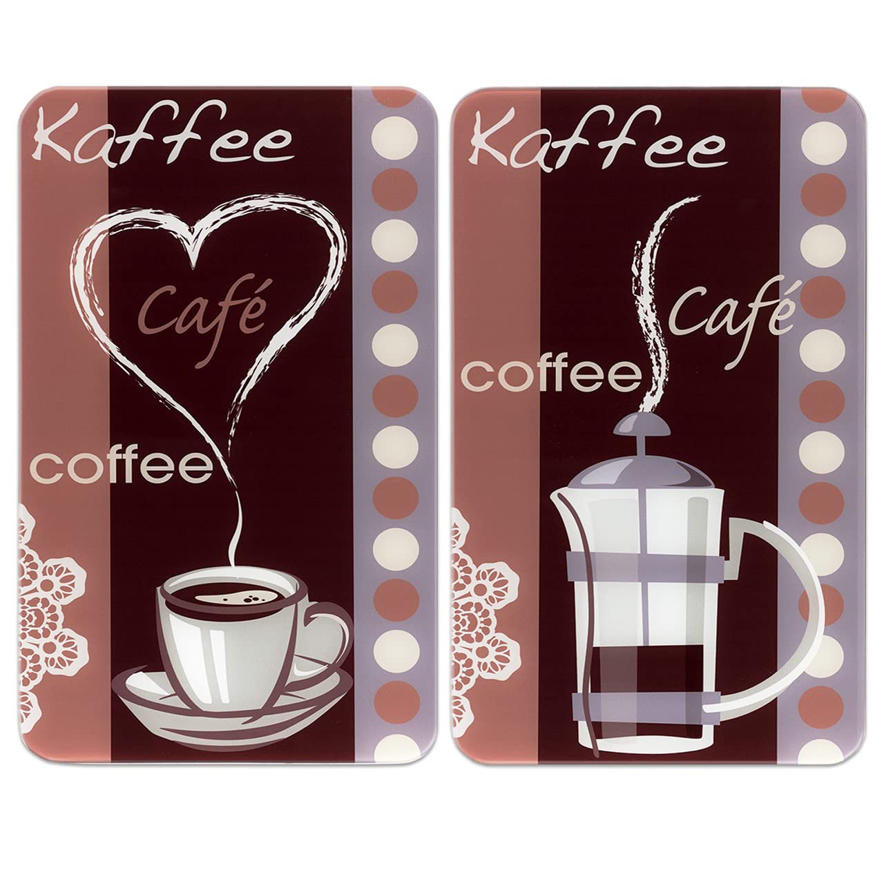 Herdabdeckplatte Universal Kaffeeduft 2er Set