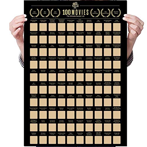 100 Anime Scratch Off Poster Foto,Hintergrundbilder Smooth Movie Bucket List Top Filme Rubbelkarte, Wanddekoration 100 Filme Bucket List Scratch Off Poster - Top Filme Rubbelkarte (42 x 59,4 cm)