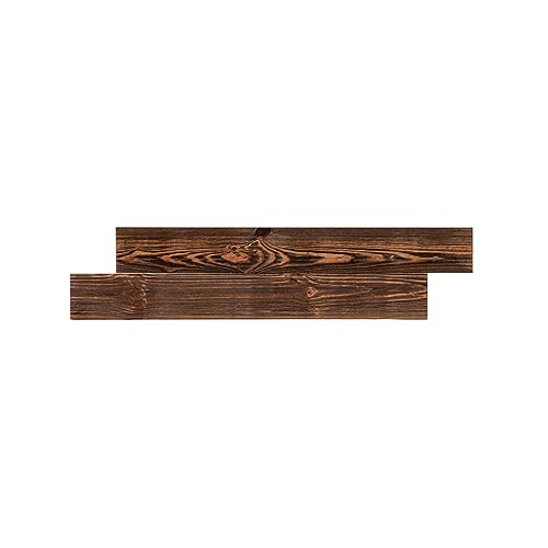 iWerk - Holzpaneele dunkelbraun bis schwarz | Wohnwand DIY mit Naturholz | Dunkles Holz für eine gemütliche Atmosphäre in Wohnzimmer & Schlafzimmer | Wandpaneele selbstklebend - Design „Ur"