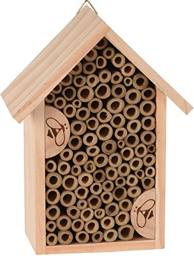 Naturholz-Bienen-Insektenhotel zum Aufhängen von Insekten, Holz, Nisthaus