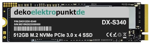 dekoelektropunktde 512GB M.2 NVMe SSD Festplatte passend für Captiva Advanced Gaming I56-781, Alternatives Ersatzteil 2280 PCIe 3.0 x 4