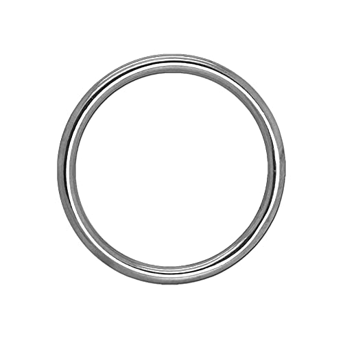 Edelstahl Rundring O-Ringe Edelstahlringe Edelstahl-Ring V4A Rostfrei Geschweißt Poliert Öse, Größe:6mm x 60mm - 10 Stück