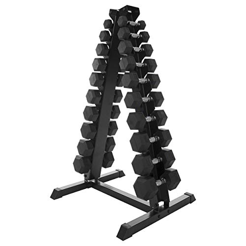 Sport-Tec Kurzhantel-Ständer-Set mit 10 Paar Hex Hanteln, 1-10 kg, LxBxH 74x62x128 cm