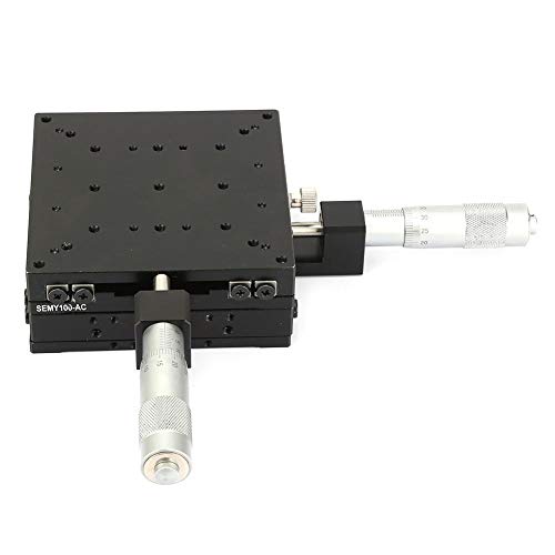 FTVOGUE Gleittisch SEMY100 AC XY Achsen Gleit/Gleittisch für Stereo Digitalmikroskope Manuelle Trimmplattform 100 * 100 * 40mm
