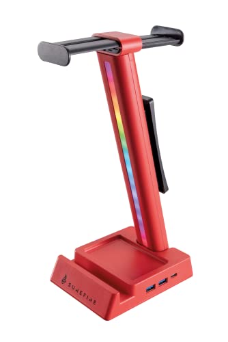 SureFire Vinson N2 Dual Balance Gaming RGB Multi-Function Headset Stand Red