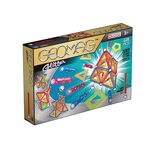 Geomag, Classic Glitter 533, Magnetkonstruktionen und Lernspiele, Konstruktionsspielzeug, 3 Jahre to 99 Jahre, 68-teilig