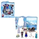 DISNEY Die Eiskönigin - Märchen-Set mit 6 spielerischen Lieblingsfiguren, interaktiver Verpackung und Zubehör für Kinder, HLX04