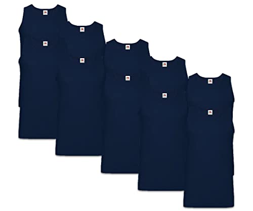 Fruit of the Loom Herren 10 Pack Weste, Blau (Navy Az), 3XL (10er Pack)