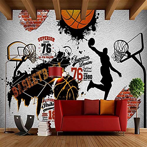 Retro Nostalgic Nba Basketball Fototapete Wandbilder 300 * 210Cm