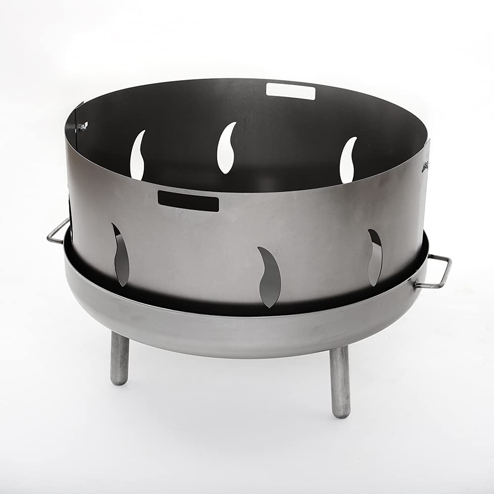 Czaja Feuerschalen® Edelstahl Funkenschutz mit Flammenmotiv für alle Feuerschalen 55 cm und 60 cm