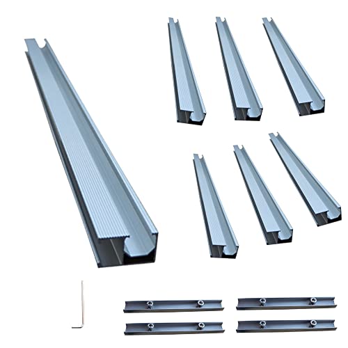 CMYYANGLIN Solar Panel Roof Mount Rails Aluminium Profile 27X45mm Photovoltaic Mounting Rail for Mounting Solar Systems 76cm Long Pack of 6