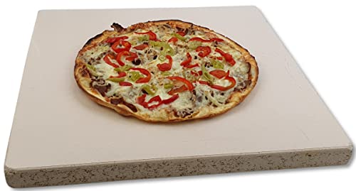 Pizzaplatte Backofenplatte Brotbackplatte Pizzastein Brotbackplatte Flammkuchen Varianten 40 x 40 x 3 cm und kleiner aus Speicherschamotte (40 x 36 x 3)