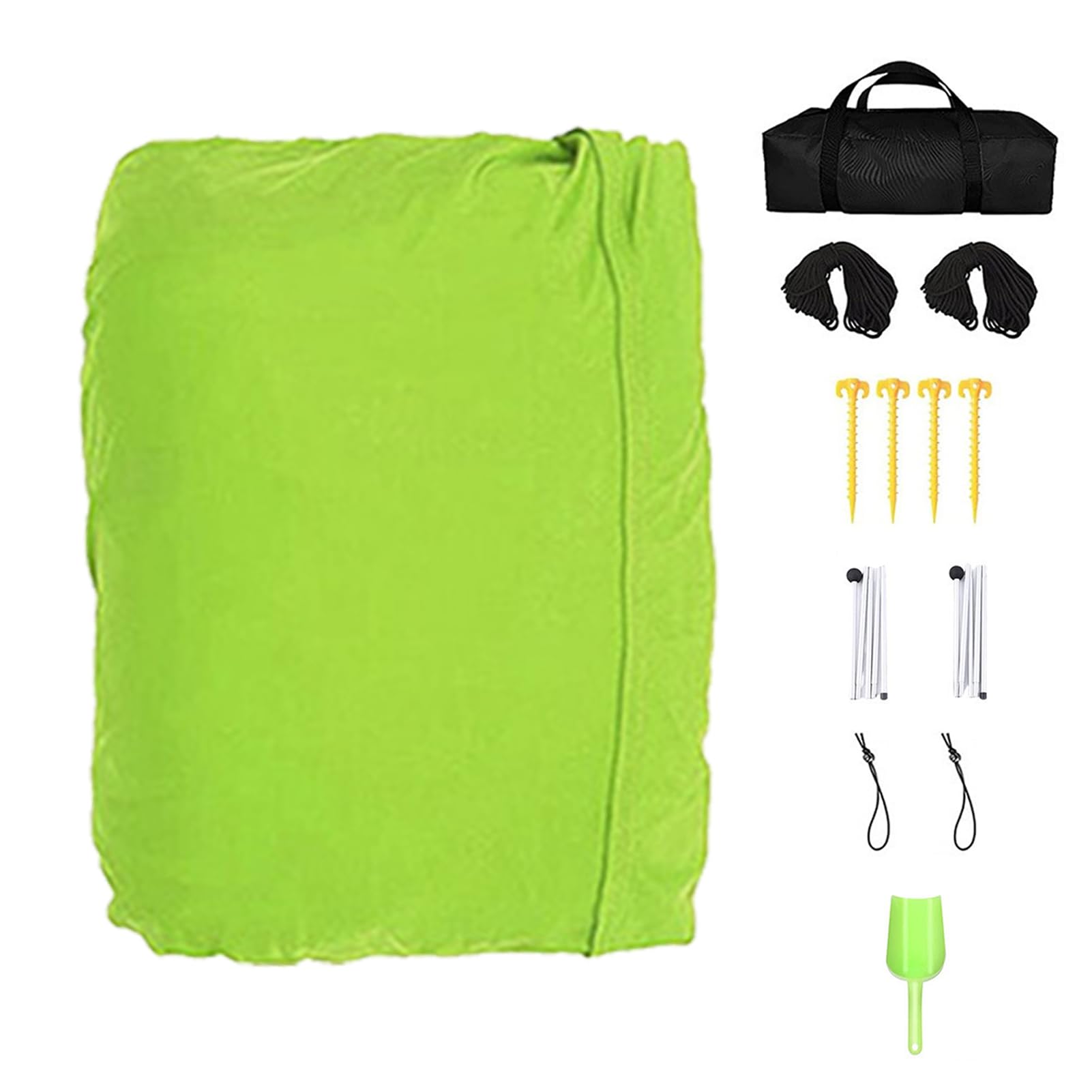 ohfruit Strandüberdachung Outdoor Sonnenschutz Markise UV Schutz UPF50+ Schutz Ideale Auswahl für Strand Camping Angeln oder Gartenpicknicks Grün