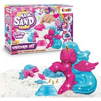 CRAZE Magic Sand Unicorn Set 200 g Glitzersand mit Einhornformen Dreifarbig 29725