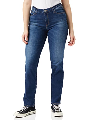 Lee Womens Marion Straight Jeans, Night Sky, 42/33
