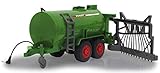 JAMARA 405235 - Fendt Fasswagen mit Schlauchverteiler - 450 ml Tank, Spritzfunktion an / aus, Anhängerkupplung vorne, manuell ausklappbare Schlauchverteiler, grün