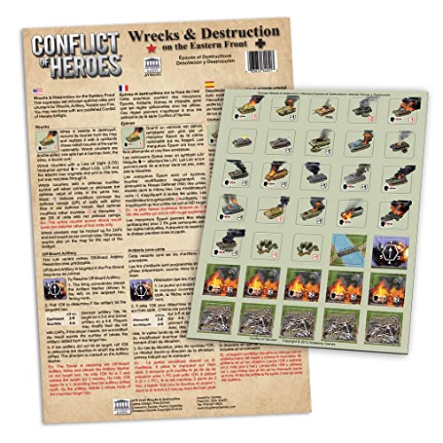 Academy Games - Conflict of Heroes Wrecks & Destruction on The Eastern Front Expansion - Board Game - Ages 14 and Up - 2-4 Players - English Version
