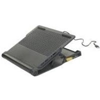 Targus Chill Mat + with 4-port Hub - Notebook-Gestell mit USB-Hub mit 4 Anschlüssen und 2 Kühlgebläsen - Black Gray (AWE81EU)