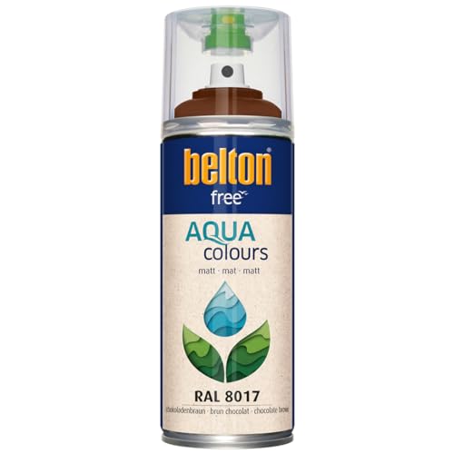belton free Wasserlack RAL 8017 schokobraun, matt, 400 ml - Geruchsneutral