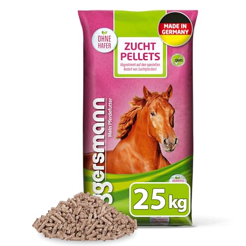Eggersmann Zucht Pellets - Haferfreies Ergänzungsfuttermittel für Pferde - Für optimale Zuchtergebnisse - 25 kg Sack