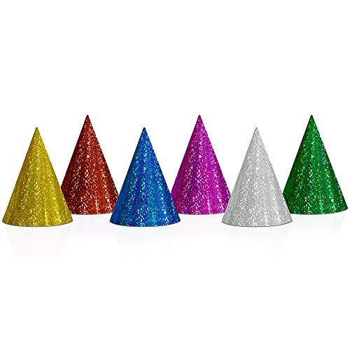 DekoHaus 120 Stück Partyhüte aus Papier in Farbmischung 16cm Partyzubehör