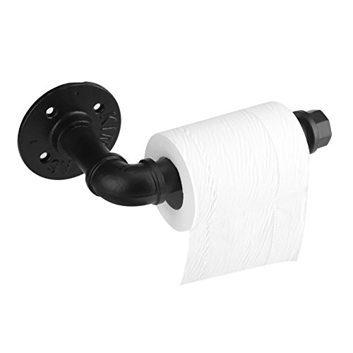 Goick Industrielle Toilettenpapierhalter aus Eisen, Rollenhalter Eisenrohr Wandhalterung Klopapierhalter Klorollenhalter für Badezimmer Toilette
