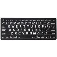 LogicKeyboard Largeprint Mini - Tastatur - kabellos - Bluetooth 3.0 - QWERTZ - Deutsch - Weiß auf Schwarz