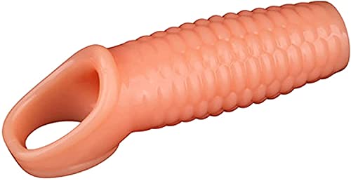 Fly love Silikon Penismanschetten Penishülle Penis Vergrößerung Sleeve SM Sexspielzeug Erotik Penis Extender mit Realistischer Eichel Sexspiezleug