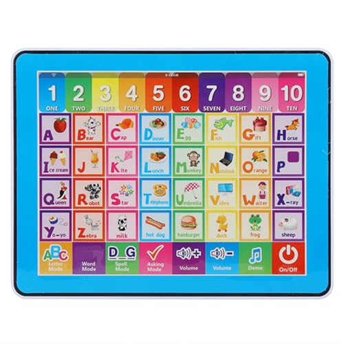 Kinder Lernspaß Tablet Baby Smart Toucher Play Tablet Kind Musik ABC lernen Spielzeug für Buchstaben Worte Rechtschreibung Nummer