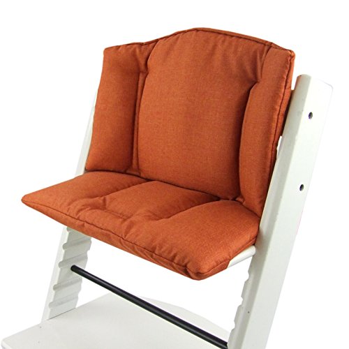 BAMBINIWELT Ersatzbezug Bezug Sitzkissen Kissen-Set Sitzverkleinerer kompatibel mit STOKKE Tripp Trapp für Hochstuhl-Kinderstuhl MELIERT (meliert orange)