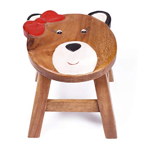 Brink Holzspielzeug Kinder Hocker Bär Personalisiert Schemel Kinderzimmer Holz Wood Geschenk Stabil Teddy Tisch Sitzgruppe