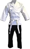Budodrake Kempo-Karate-Anzug weiß/schwarz (120)