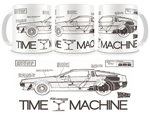 SD Toys – Mug Retour Vers Le Futur – Plan Delorean Time Machine – 8435450200755