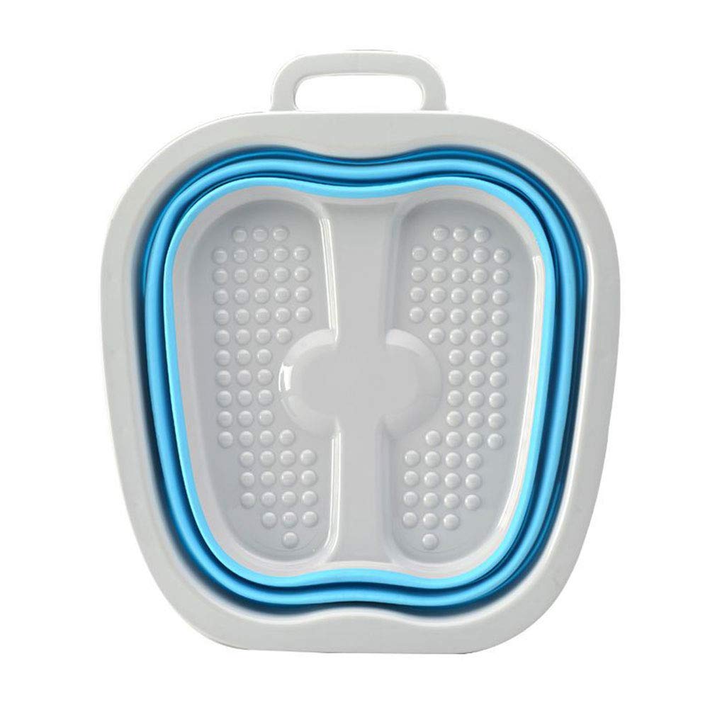 Supvox Fußbad Massagegerät tragbar faltbar Fussbadewanne Massage für Zuahause (blau)