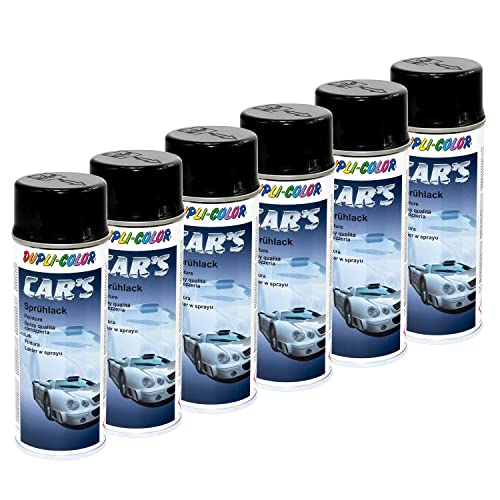 Lackspray Spraydose Sprühlack Cars Dupli Color 385865 schwarz glänzend 6 X 400 ml