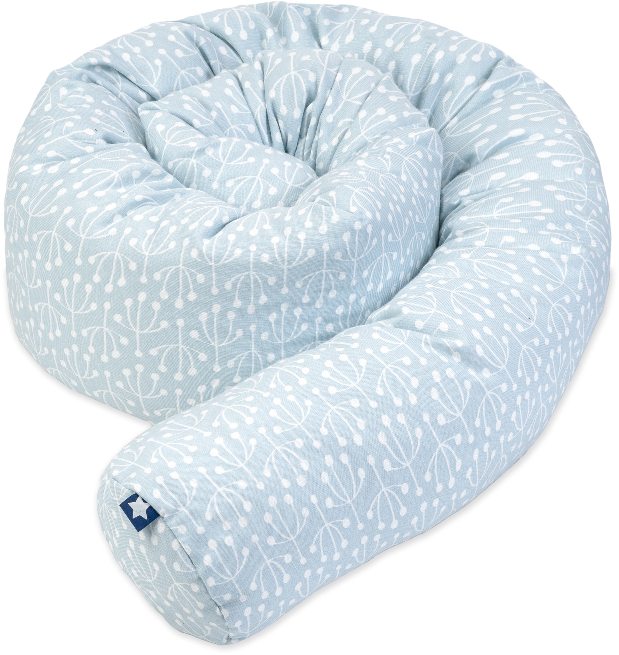 Zöllner Nestchenschlange - Schlangen-Kissen als Kopfschutz im Baby-Bett, zum Spielen oder Kuscheln, Bezug aus 100% Baumwolle - 180 cm Länge