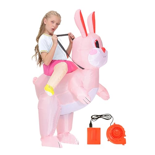 Kaninchen Aufblasbares Kostüm Halbkörper Lecksicher Realistischer Blick Helle Farbe Cartoon Bunny Cosplay Overall Für Ostern Party Ostern Dekorationen Ornament