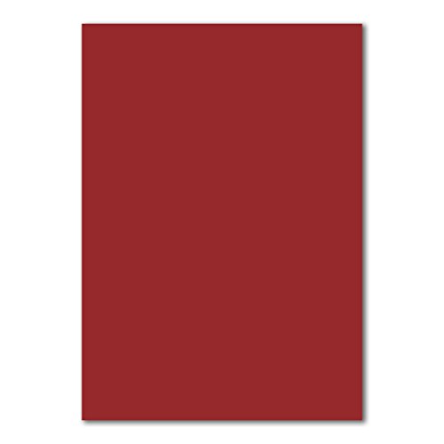250 DIN A4 Papierbogen Planobogen - Dunkelrot (Rot) - 160 g/m² - 21 x 29,7 cm - Bastelbogen Ton-Papier Fotokarton Bastel-Papier Ton-Karton - FarbenFroh