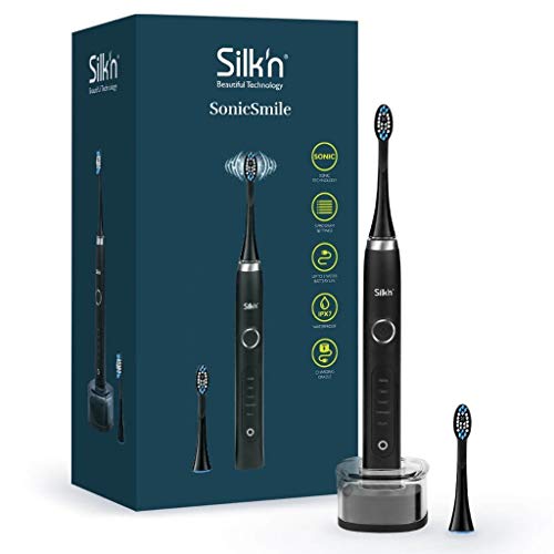 Silk'n SS1PEUZ001 SonicSmile Black - Elektrische Schallzahnbürste für Sauberere und weiße Zähne - 31.000 Vibrationen p.m. - 5 Programme schwarz, 30 g