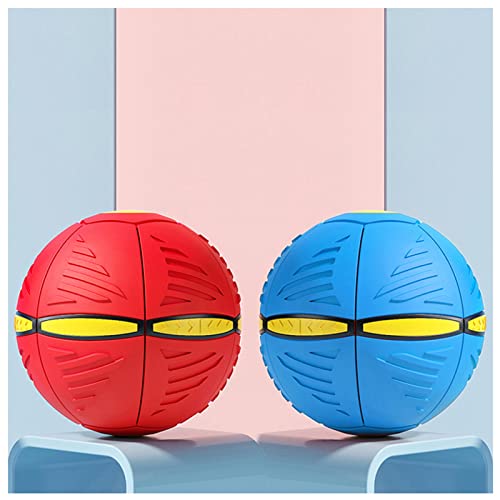 JUJNE Flat Throw Disc Ball, Hundeball UnzerstöRbar Kann Wiederholt Trampelt Werden Ball Hundespielzeug, Outdoor Garden Flying Ball Spielzeug,2PCS