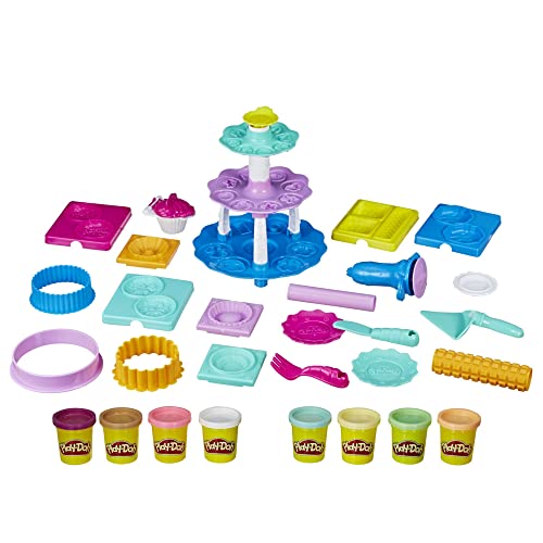 Play-Doh Knet-Konditorei, Spielset mit 8 Play-Doh Farben, 56g-Dosen, Knete für fantasievolles und kreatives Spielen[Exklusiv bei Amazon]