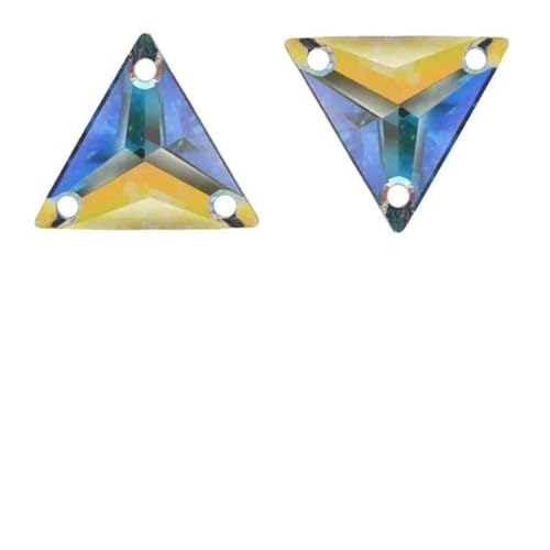 WAJIJD Kristallrhinestone 6A Kristall-Nähglassteine AB zum Aufnähen von Strasssteinen, galaktische Strasssteine für Kleidungsstücke, 16 mm, 18 Stück_a
