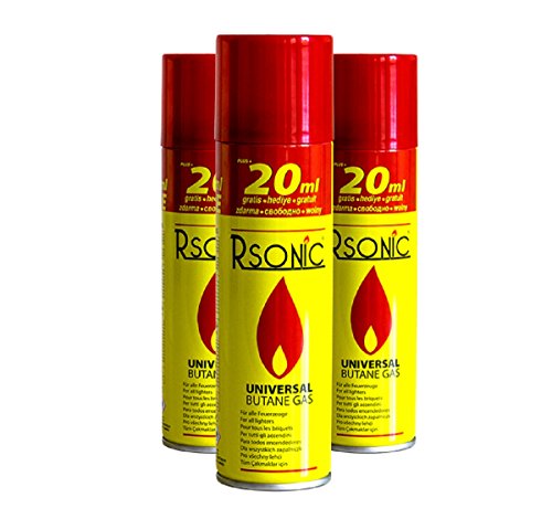 24x 270ml Universal Feuerzeuggas Rsonic Feuerzeug Butan Gas Nachfüll Refill