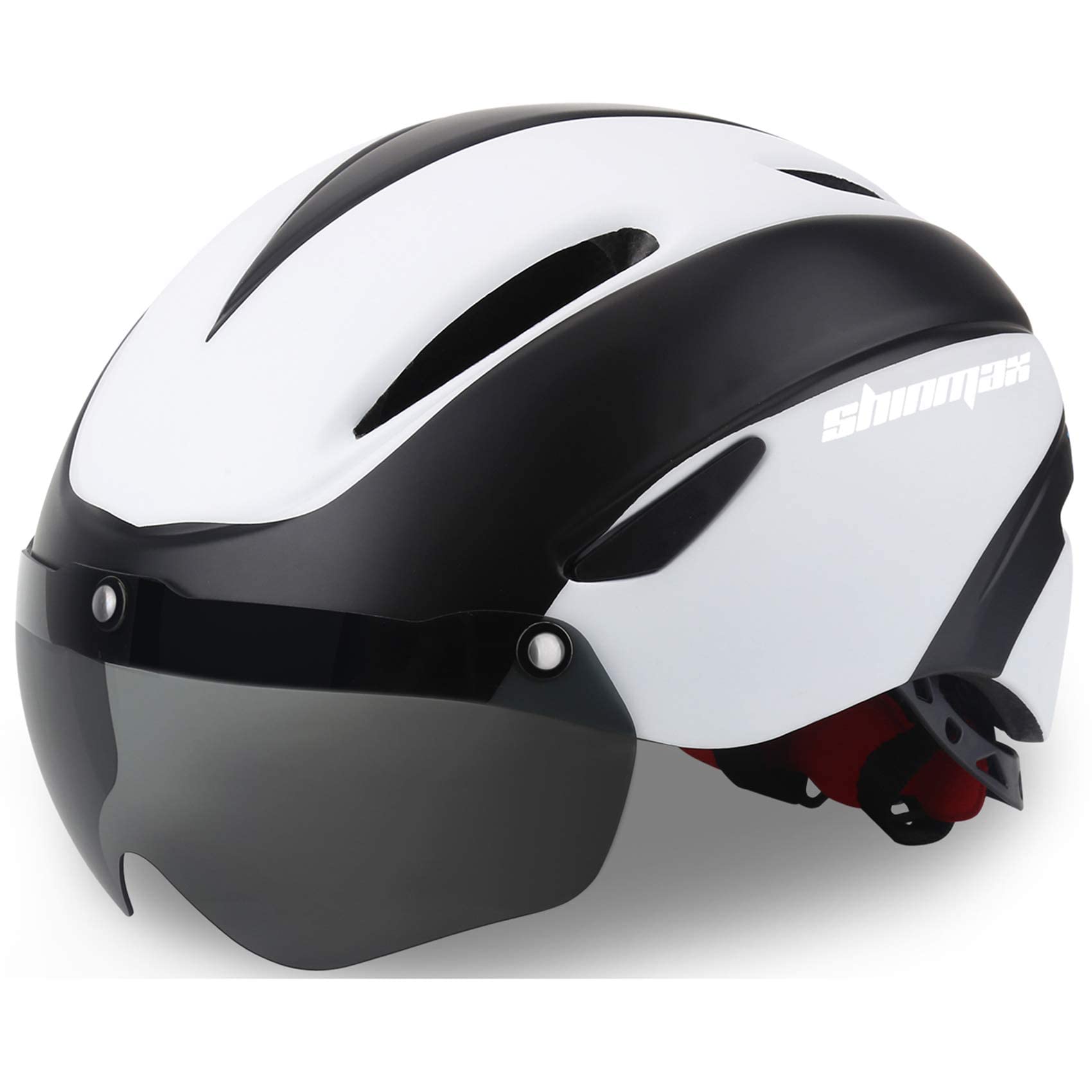 Shinmax Fahrradhelm Herren Damen Fahrradhelm mit Visier Abnehmbarer Magnetischem Schutzbrille für Männer Frauen Erwachsene Mountainbike Road Fahrrad Helm Einstellbarer MTB Ski Snowboard