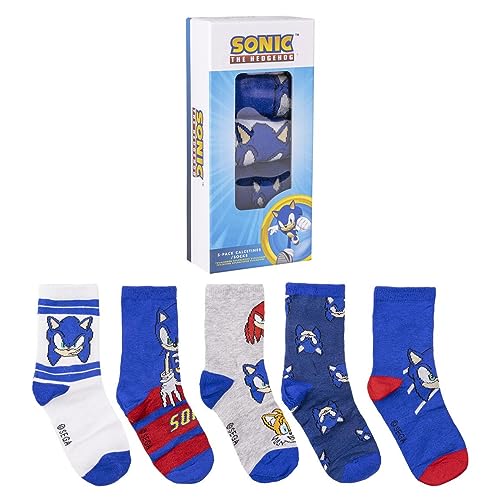 Sonic Unisex Kids 5er Pack Socken, bunt, 31-34